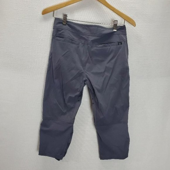 Prana Capri Pants Womens 6 Adjustable Waist Pockets Vented Nylon Outdoors Hiking - Picture 4 of 9